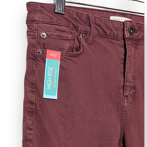 Copper Key Women's Terracotta High-Rise Denim Super Stretch Skinny Jean Size 16 - Picture 9 of 12